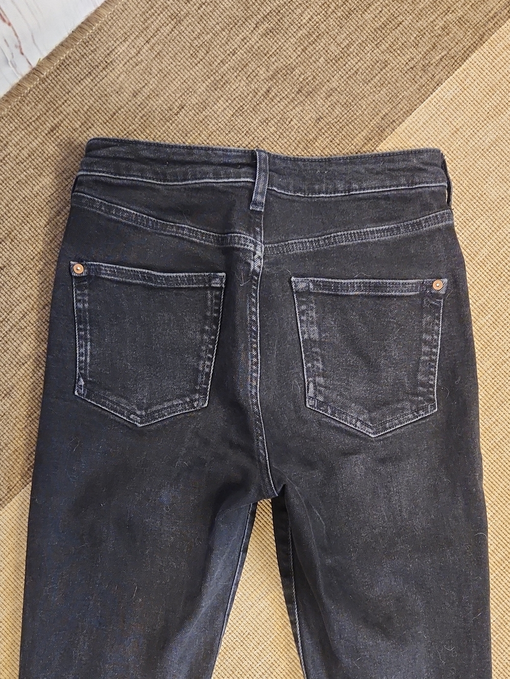 Pilcro The Cigarette Raw Hem Jeans Washed Black 28 - Picture 6 of 11
